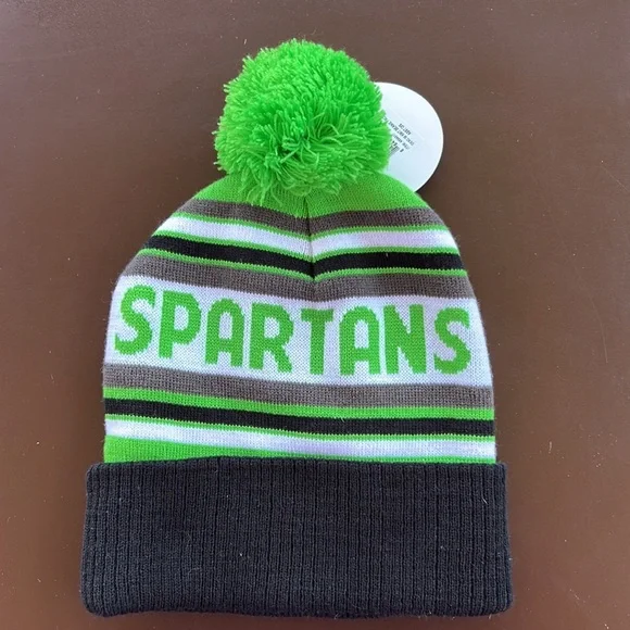NWT Spartans knit winter beanie/hat - Picture 2 of 3